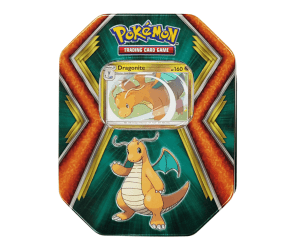 dragonite, pokemon tin, pokemon trading card